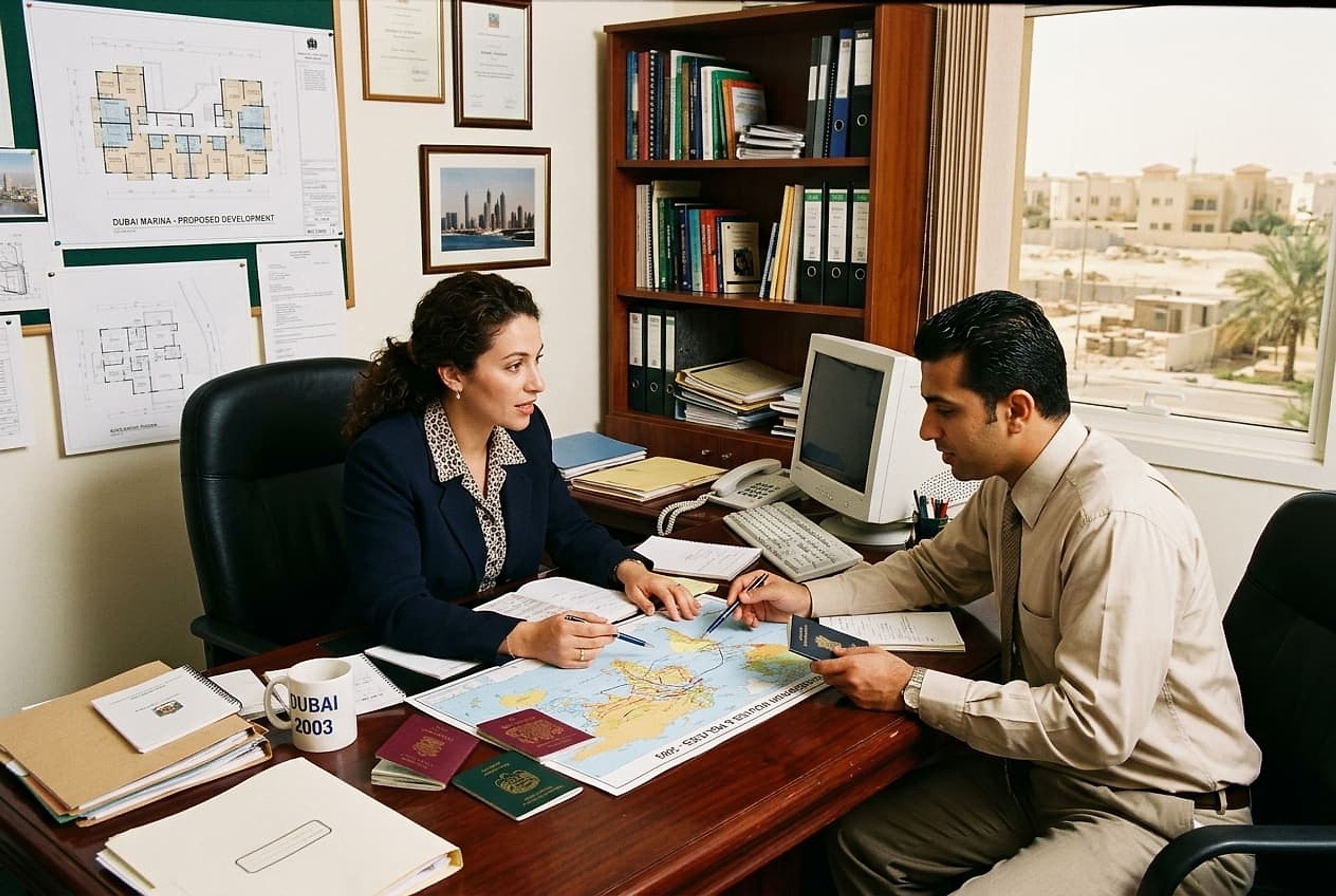 archival photo — the founders’ first Gulf office